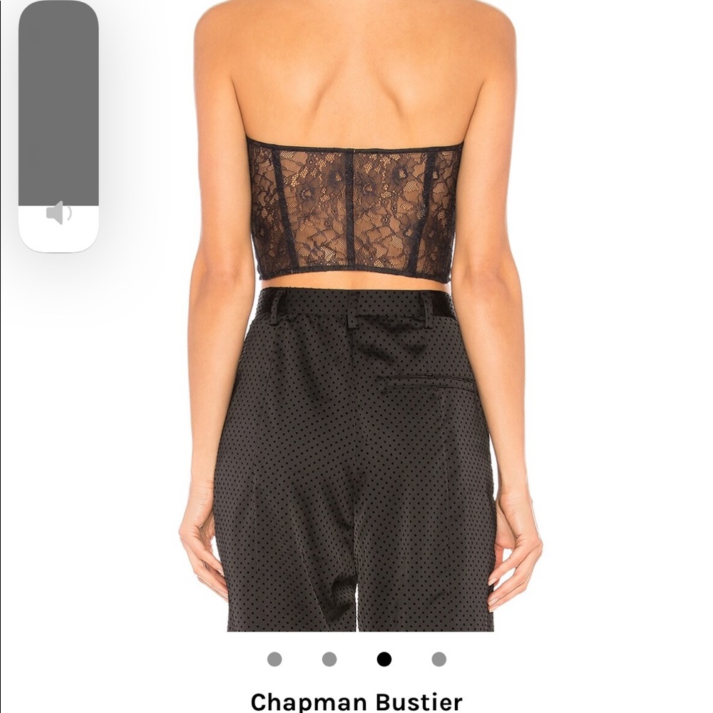 Black lace bustier crop top - Picture 2 of 4